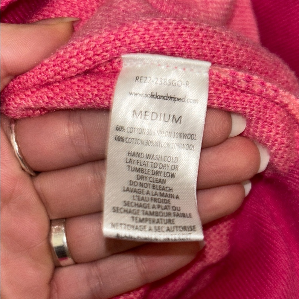 Solid & Striped Pink Patterned Women's Sweater - image 5